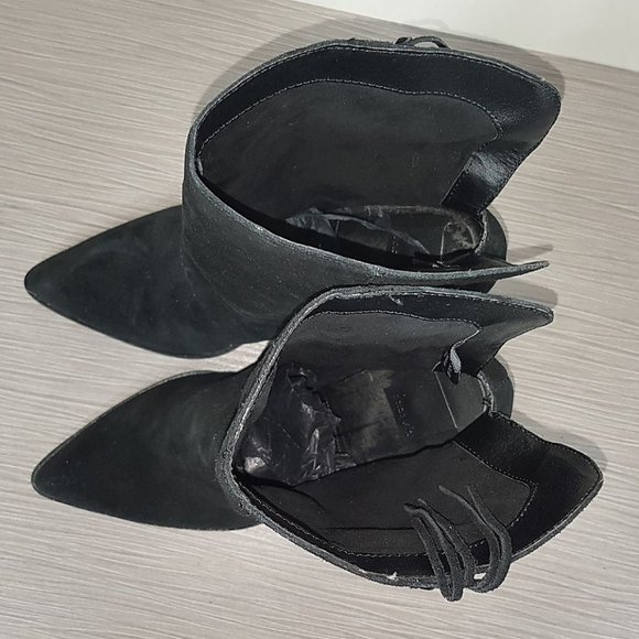 Dolce Vita Ileen Suede Fringe Boots Black Womens Size 10 - Picture 8 of 10